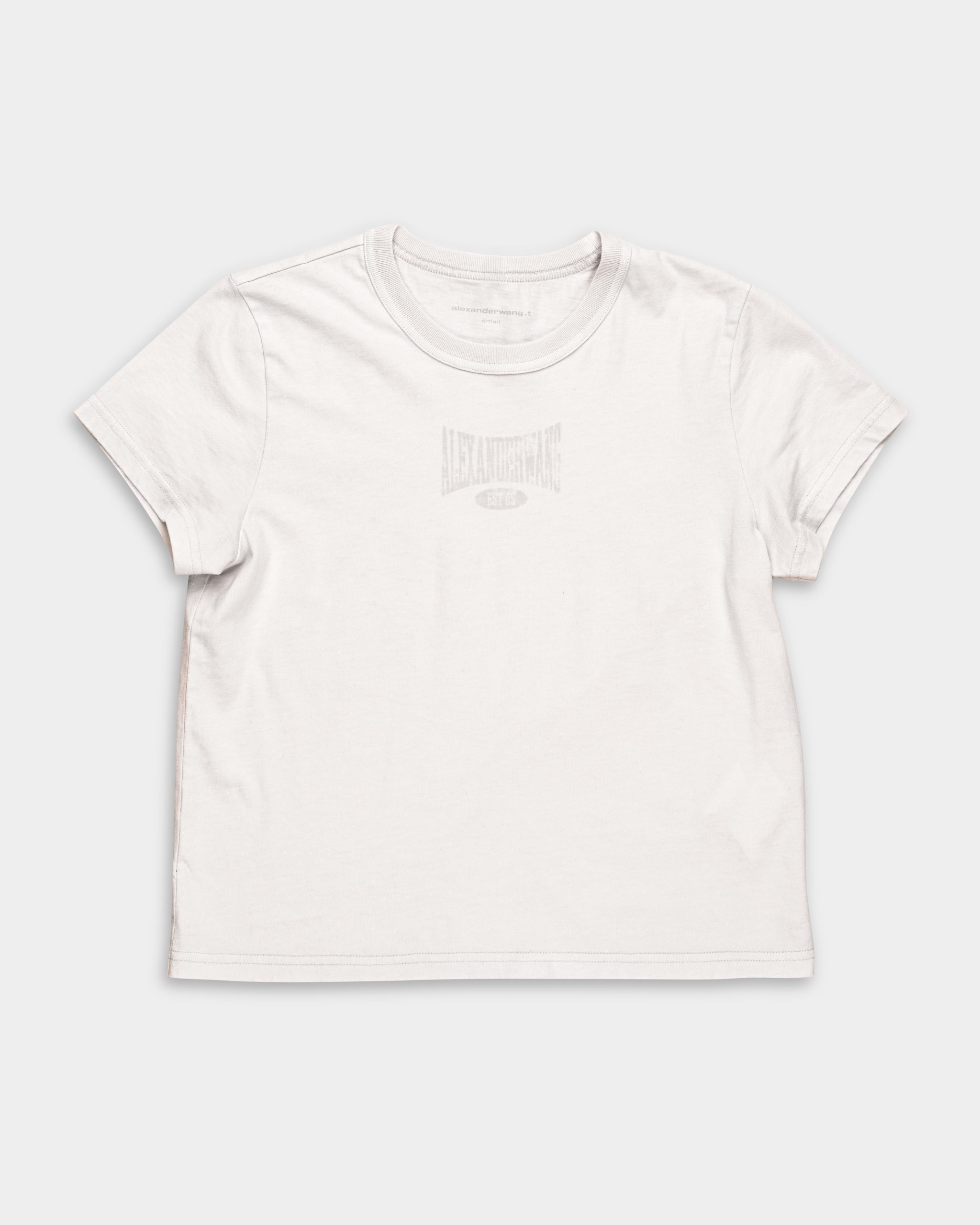 Alexander Wang Graphic Shrunken Tee Dirty White | 4CC2251540-132