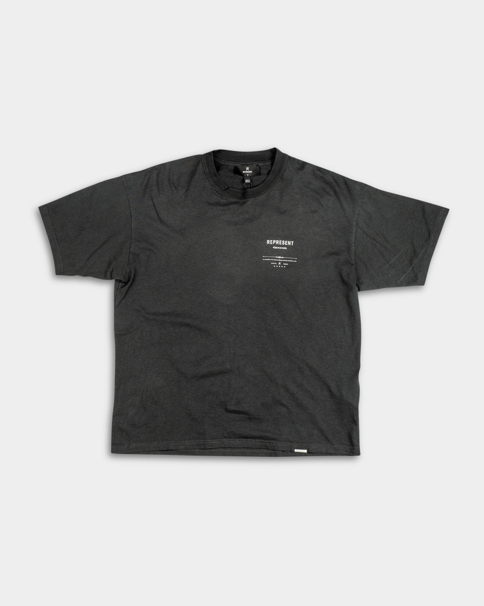 Represent Men's Revere Manor T Shirt MLM100286-04 Stained Black