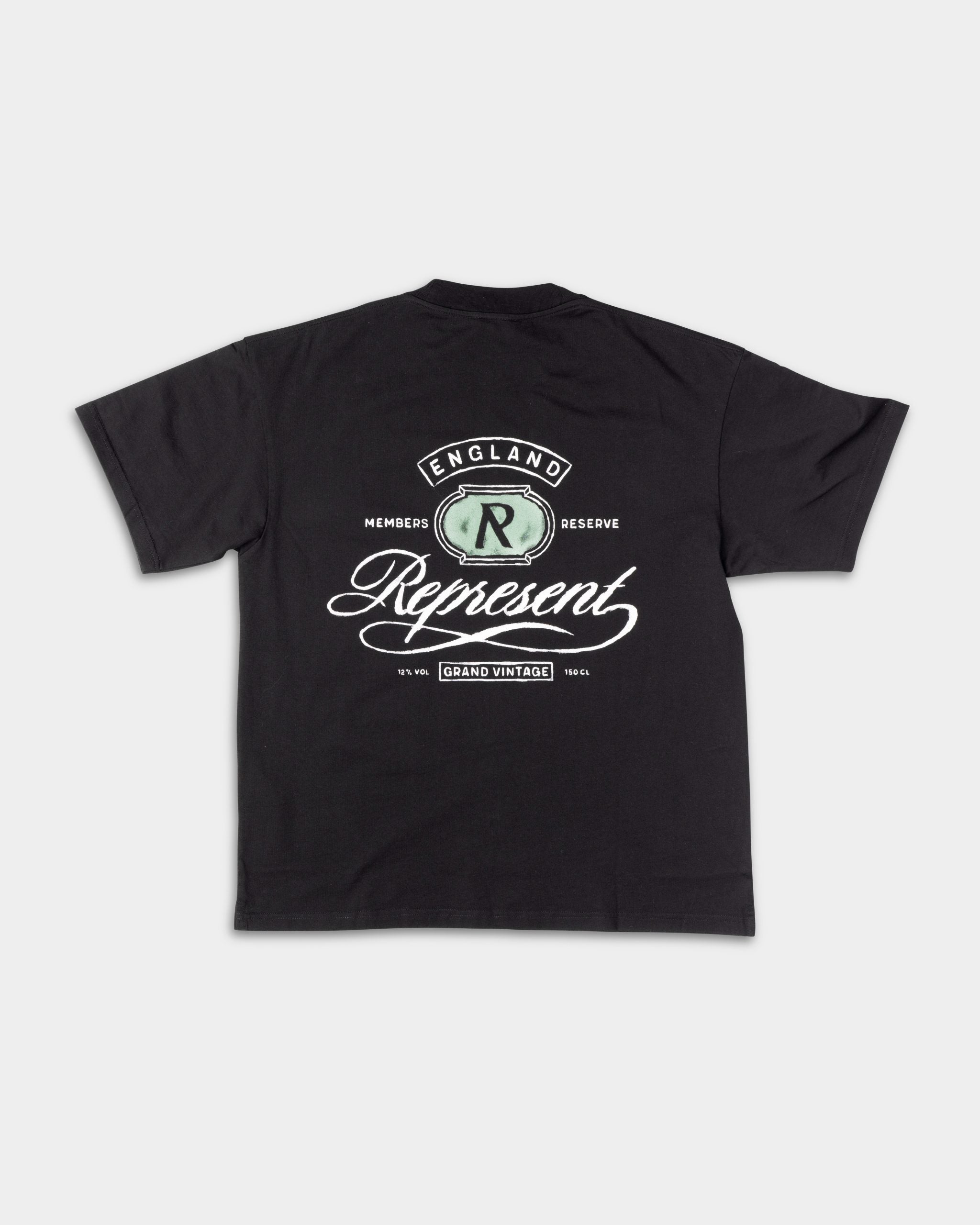 Represent Men's Grand Vintage Hand Drawn T-Shirt MLM100450-01 Jet Black