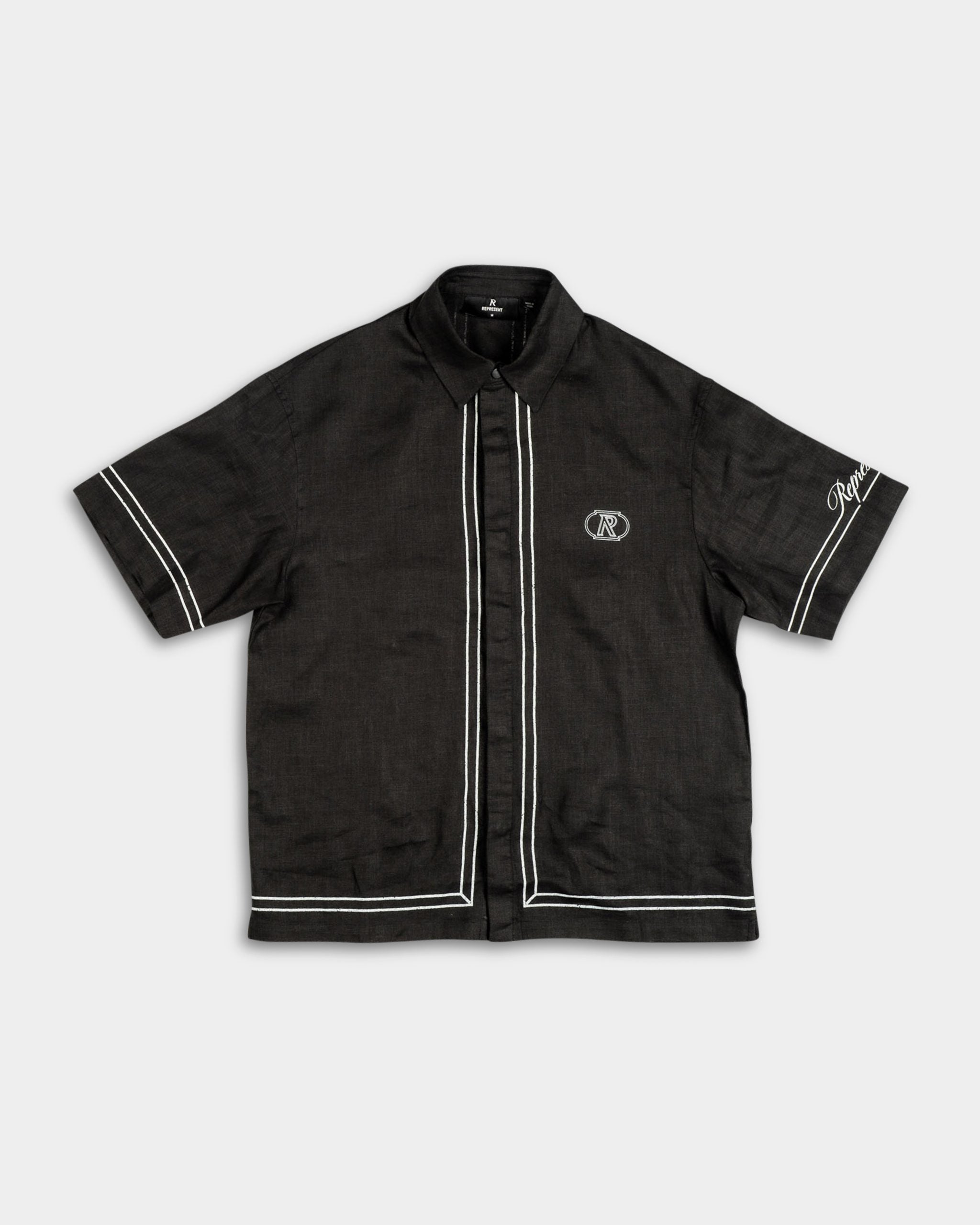 Represent Men's Border Shirt MLM100298-01 Jet Black