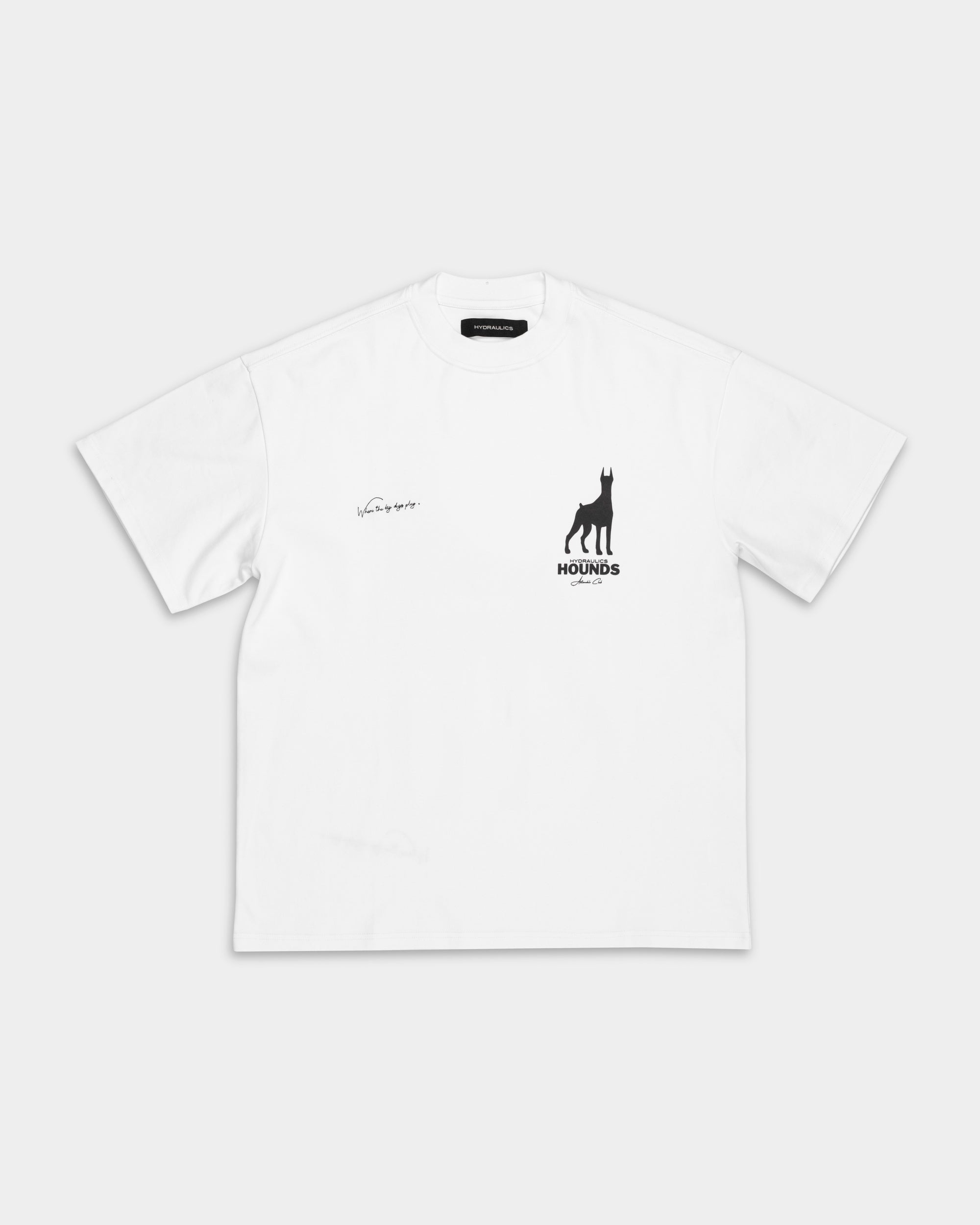 Hydraulics Oversized Hounds Doberman tee White AW25OST Hounds White