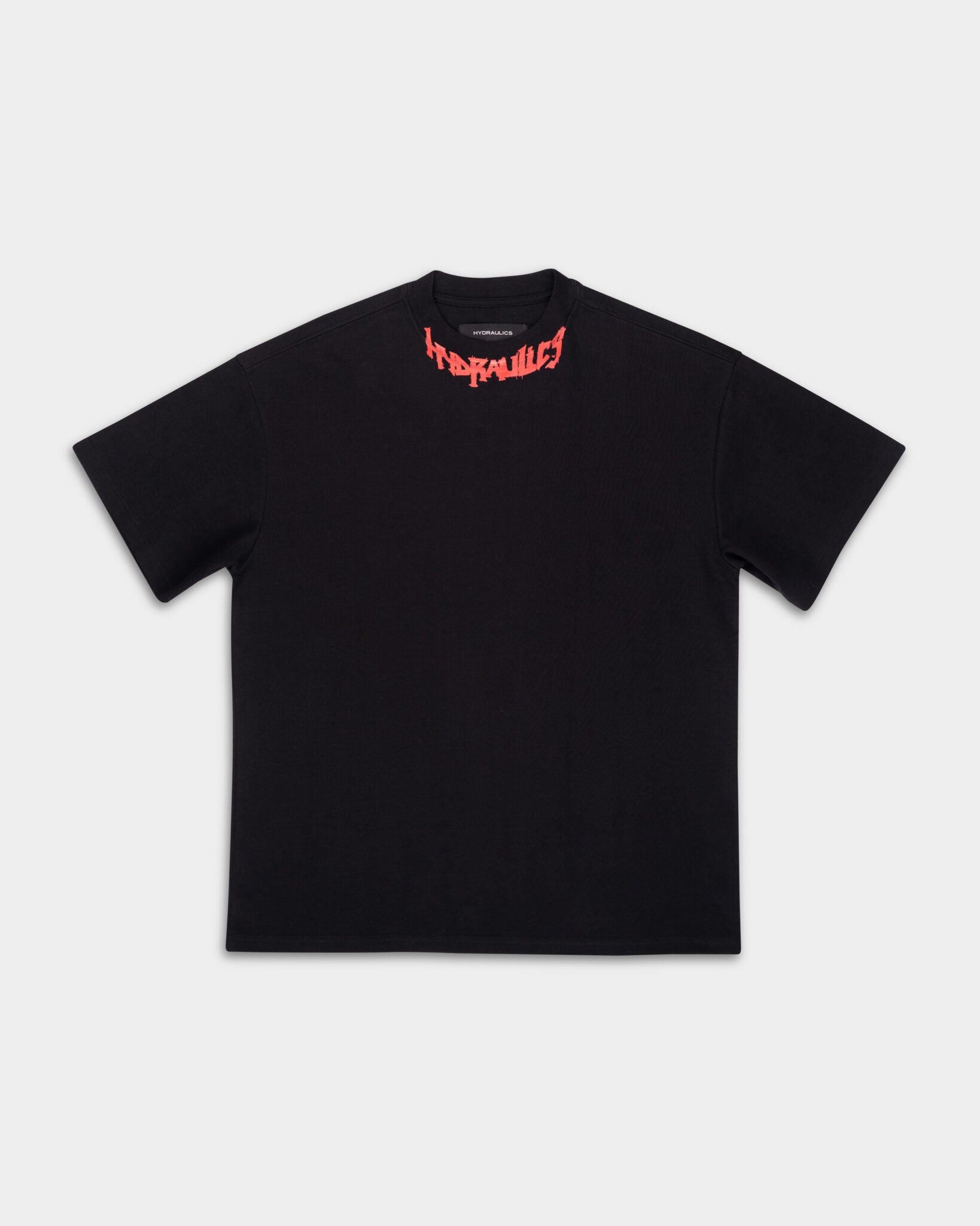 Hydraulics oversized red gothic neck tee black AW25OSFIT GOT Black