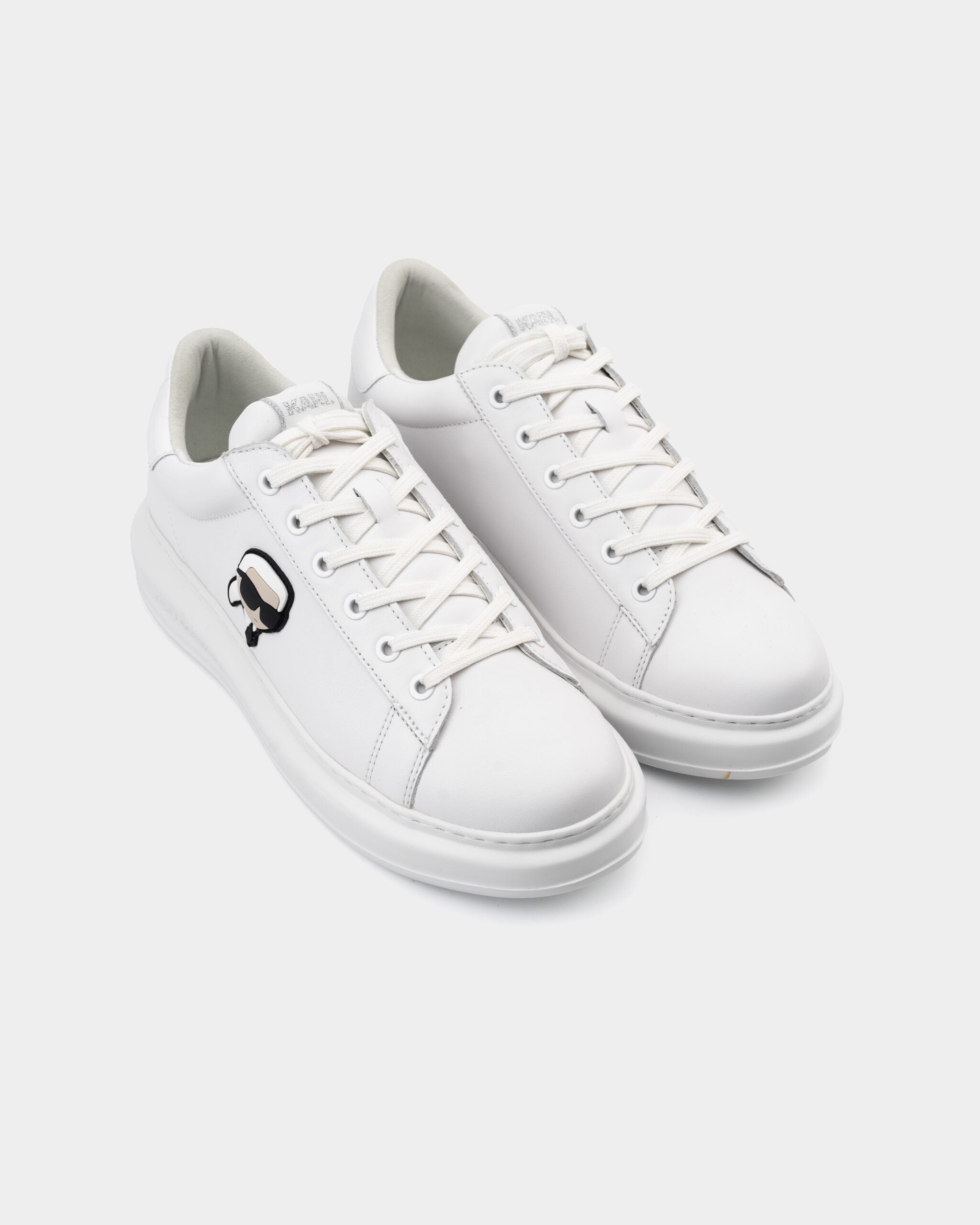 (Core) Karl Lagerfeld Men's Kapri NFT Lo Lace White Lthr/Mono Sneaker KL52530N 01W