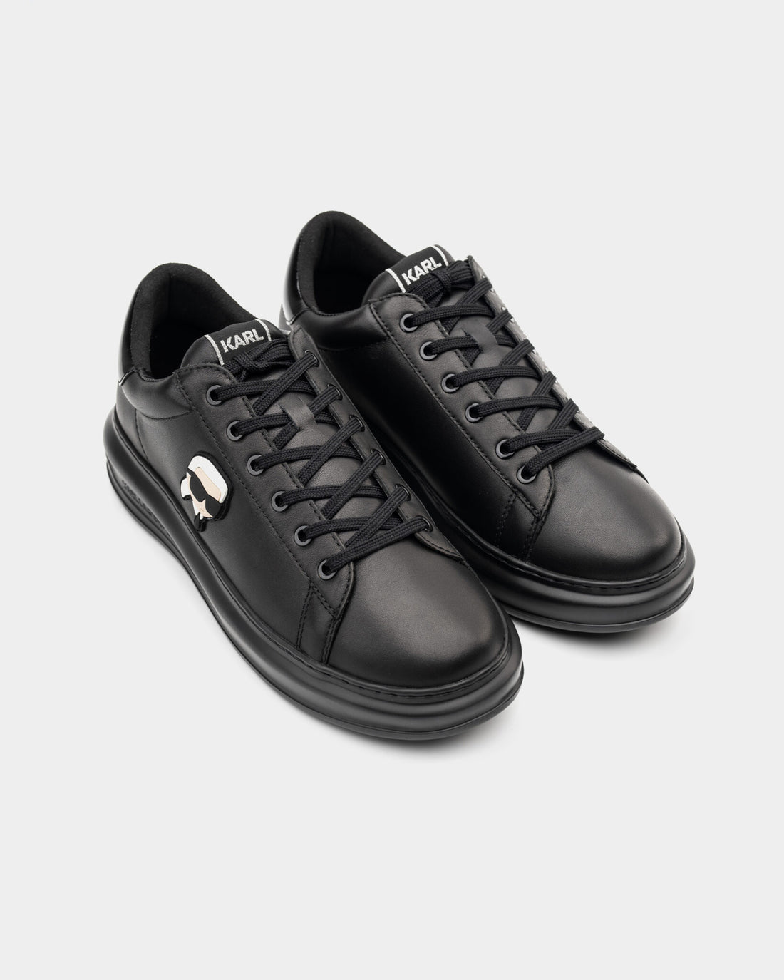 (Core) Karl Lagerfeld Men's NFT Lo Lace Black Lthr/Mono | KL52530N-00X