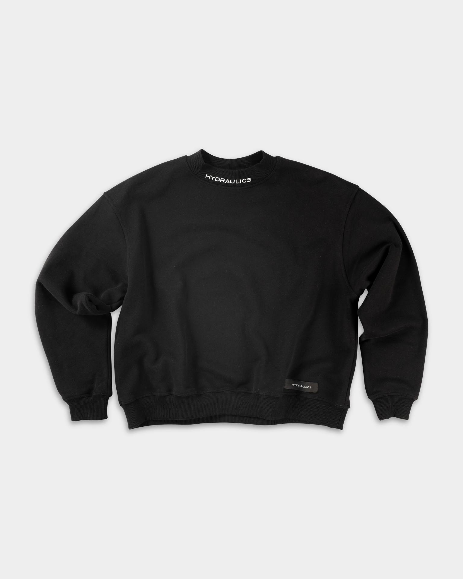 Hydraulics Logo Embroided Collar Sweater Black - Hydraulics Stores