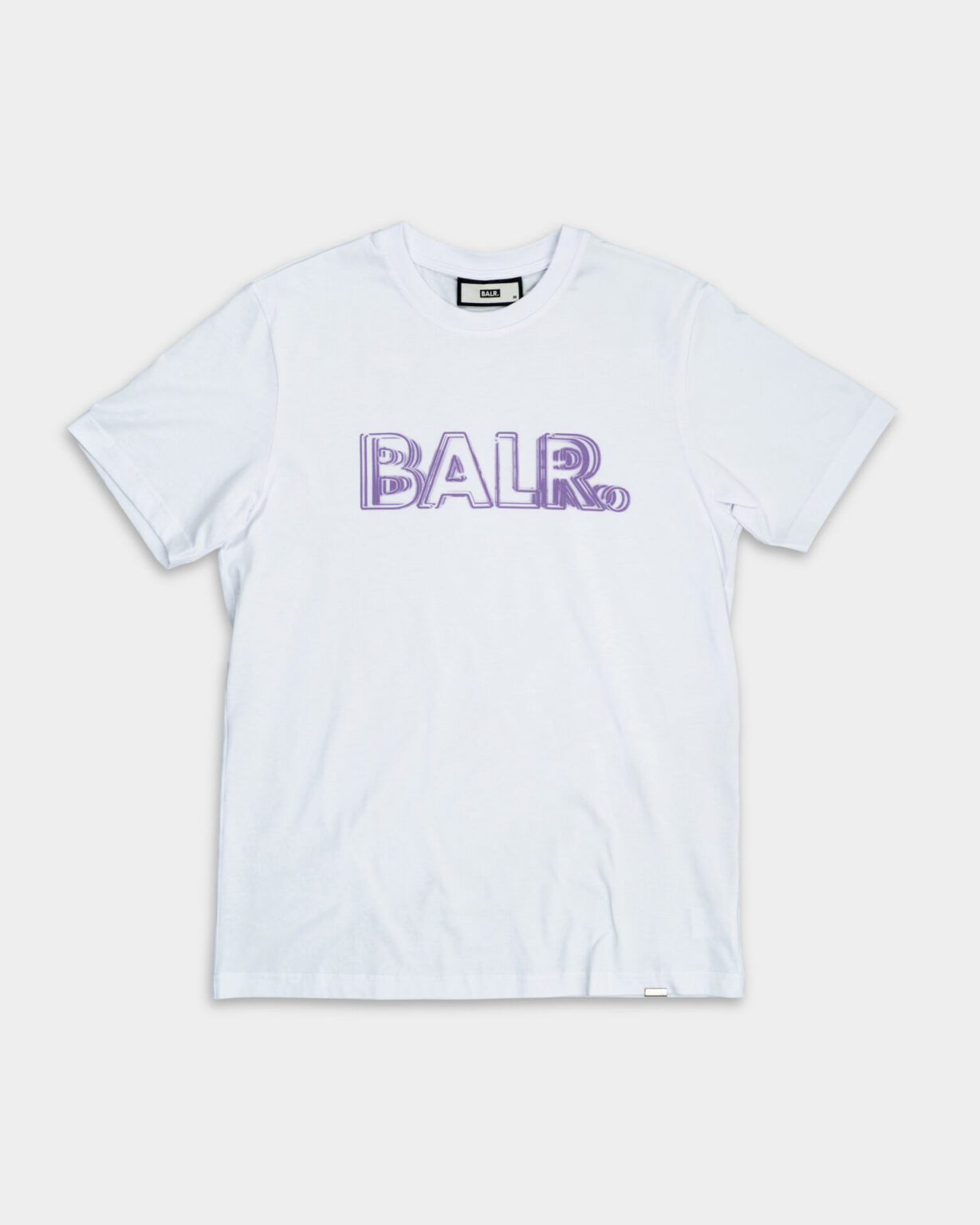 BALR Olaf Straight Neon Brand T Shirt B1112.1146 White/Paisley ...