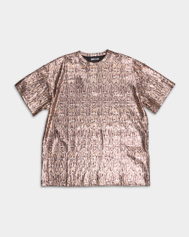 Just Cavalli Ladies Python Paillettes Top 76PAHC40 CJP89 711