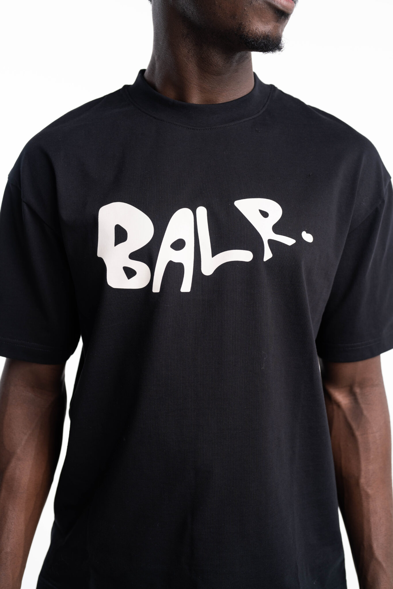 BALR Men's Game Of The God's Graffiti Logo Box Fit T Shirt