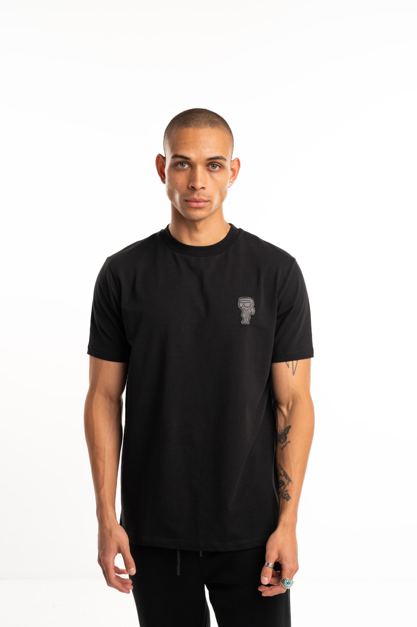 Karl Lagerfeld Men's Crewneck T Shirt 755082 544221 990 Hydraulics Stores