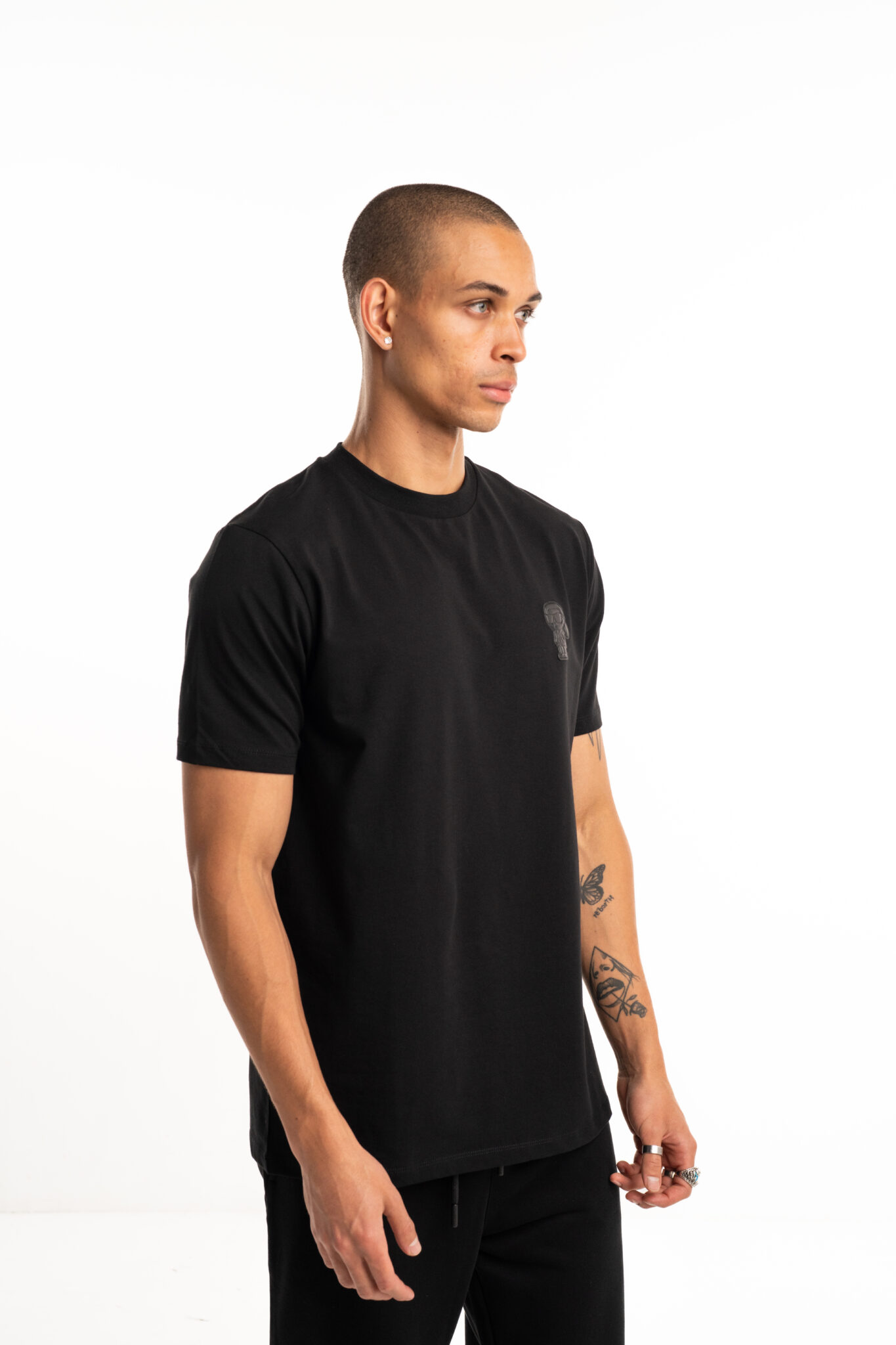 Karl Lagerfeld Men's Crewneck T Shirt 755082 544221 990 Hydraulics Stores