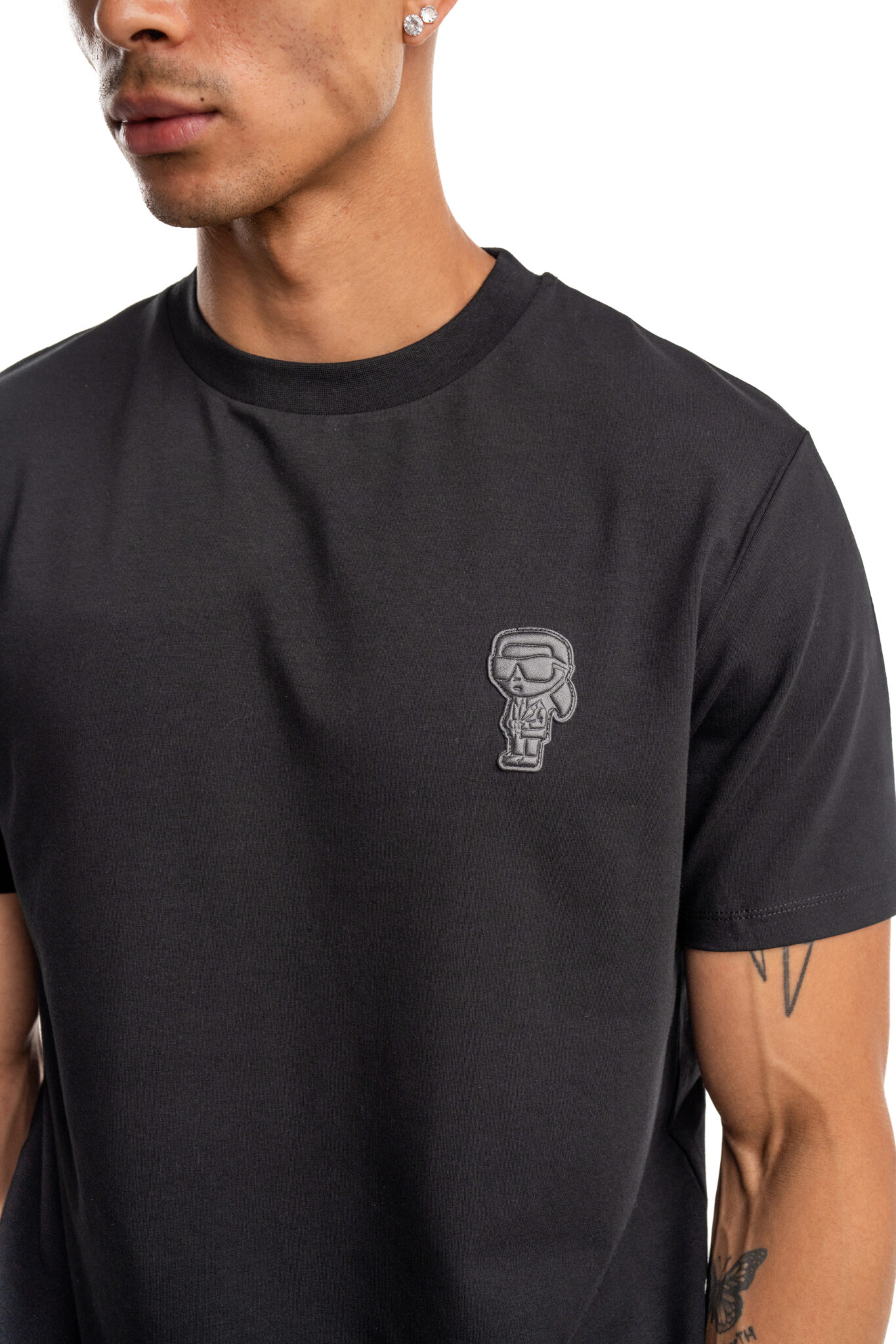 Karl Lagerfeld Men's Crewneck T Shirt 755082 544221 990 Hydraulics Stores