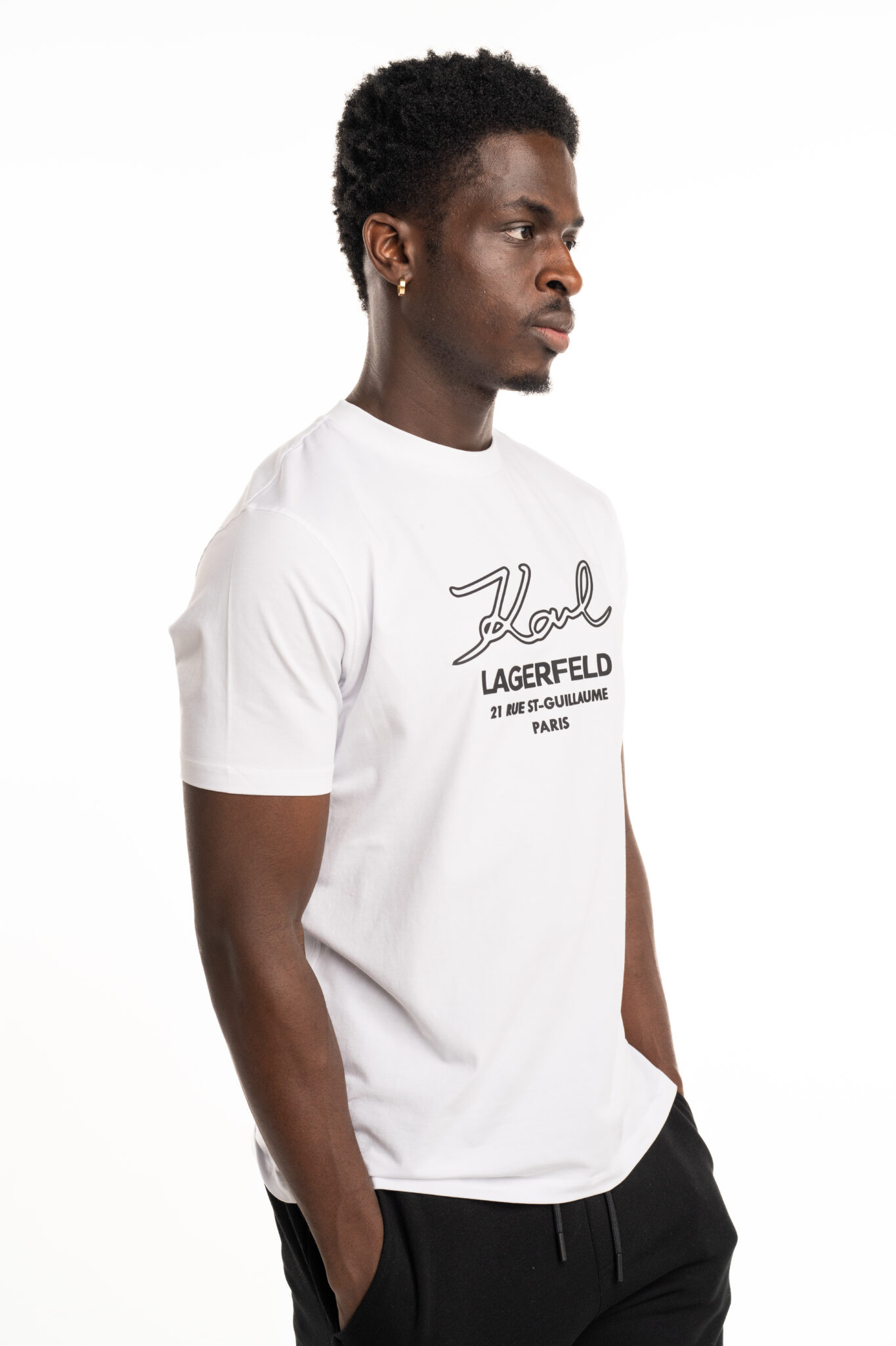 Karl Lagerfeld Men's Crewneck T Shirt 755051 544221 10 Hydraulics Stores