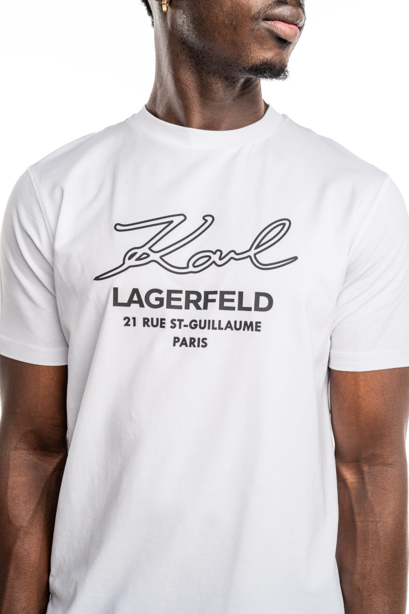 Karl Lagerfeld Men's Crewneck T Shirt 755051 544221 10 Hydraulics Stores