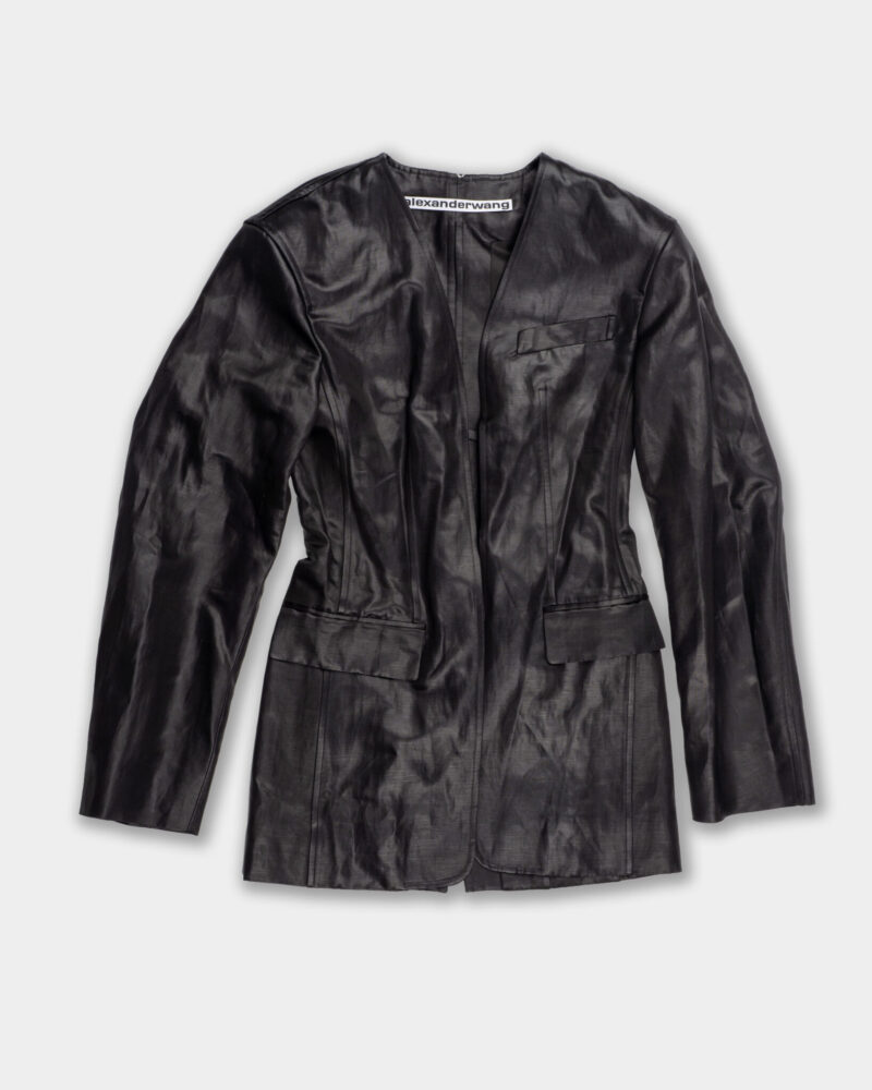 Alexander Wang Open Jacket w/ Self Belt Black 1WC3242565 001