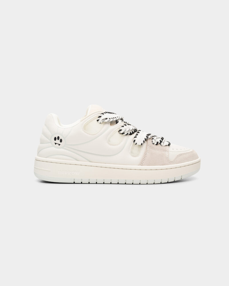 Barrow Men's Skate Sneaker Off White F3BWUASN172 002