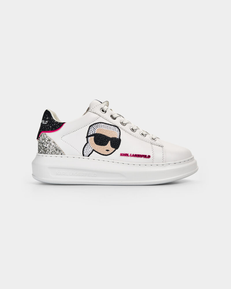 Karl Lagerfeld Women's Kapri KC Glimmer Lo Lace Sneaker KL62570N 011