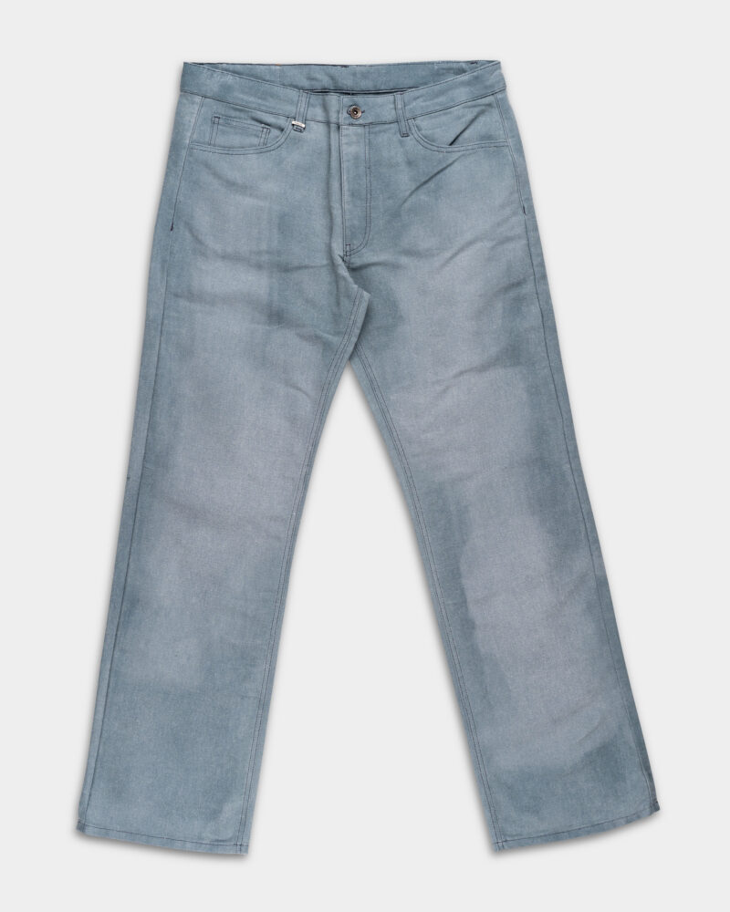 Flaneur Waxed Denim Jeans Azure Green F15089