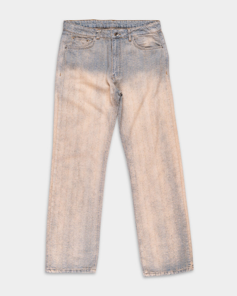 Flaneur Faded Tweed Denim Jeans Light Blue F15124
