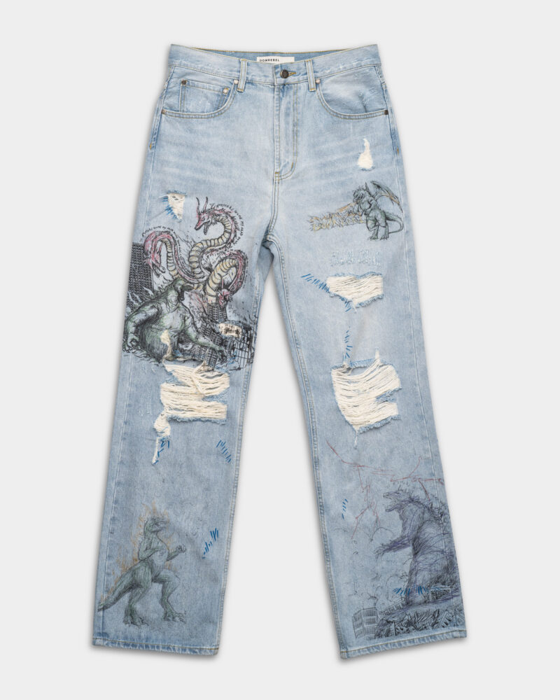 DOMREBEL Conflict Bootcut Jeans Light Blue