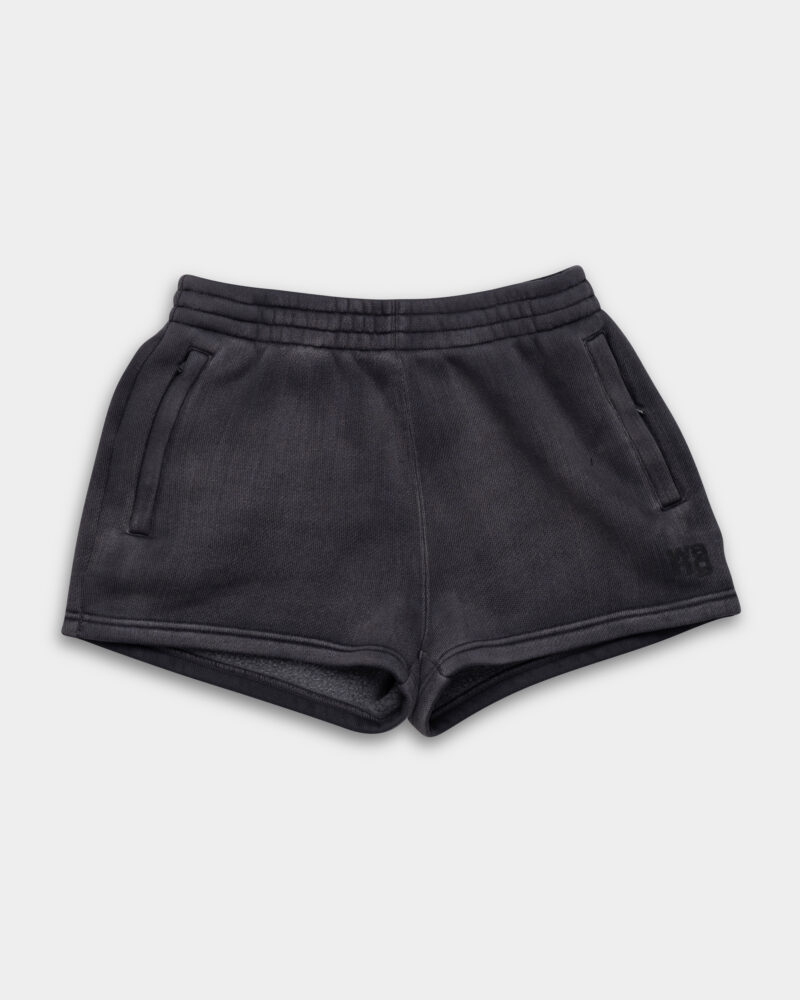 Alexander Wang Essential Terry Sweatshort w/ Puff Paint Logo Washed Asphalt 4CC3244404 029C