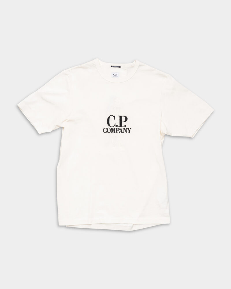 CP Company Short Sleeve T Shirt Gauze White 18CMTS106A110301W 103