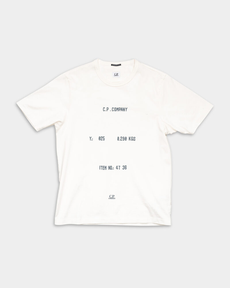CP Company Men's Short Sleeve T Shirt Gauze White 18CMTS317A005431G 103