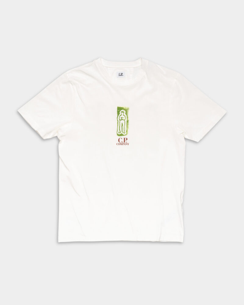 CP Company Short Sleeve T Shirt Gauze White 18CMTS310A005431G 103