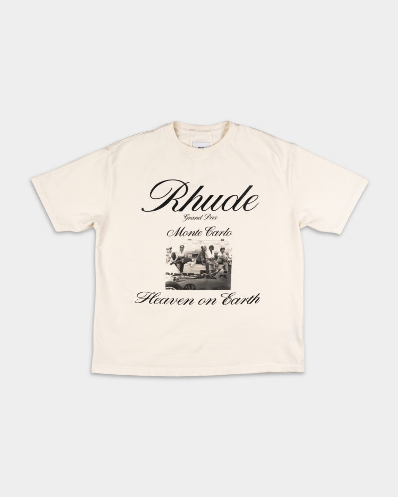 Rhude Men's Heaven On Earth Tee Vintage White RHSS25TT07012 0241