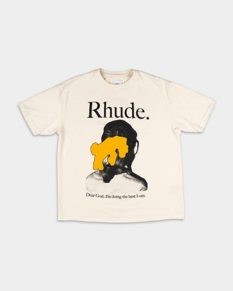 Rhude Men's Ponytail Tee Vintage White RHSS25TT08012 0241