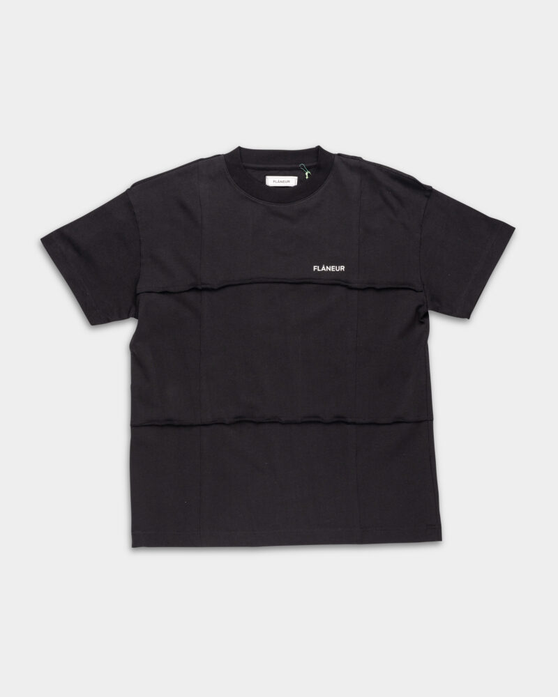 Flaneur Cut & Sew T Shirt Black F15026