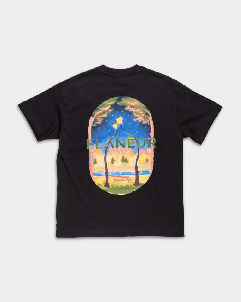 Flaneur Lanterns Of Love T Shirt Black F15020