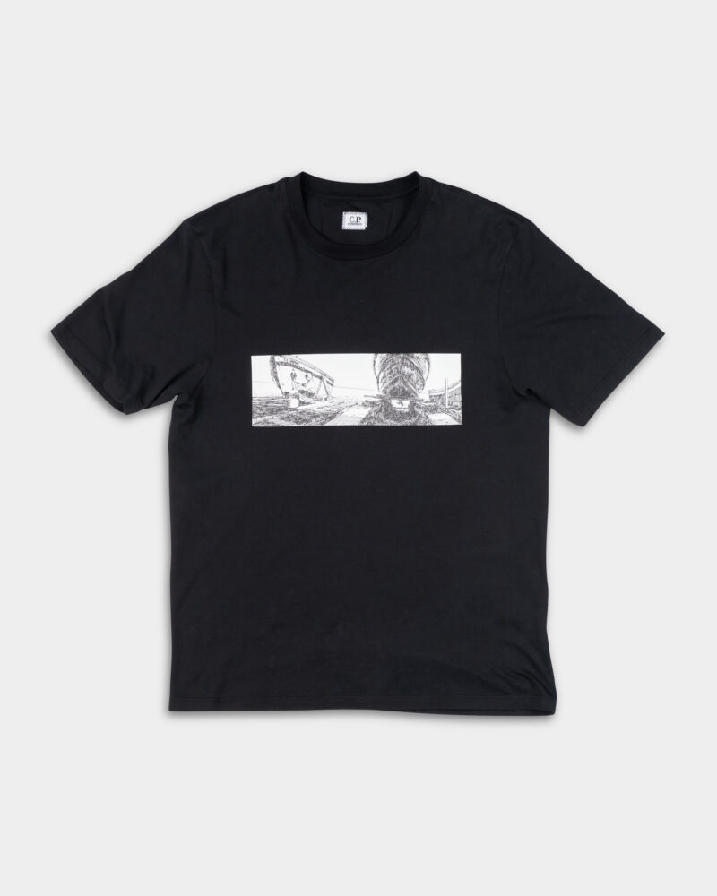 CP Company Short Sleeve T Shirt Black 18CMTS319A005431G 999