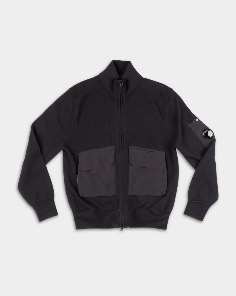 CP Company Men's Cardigan Black 18CMKN022A006056M 999