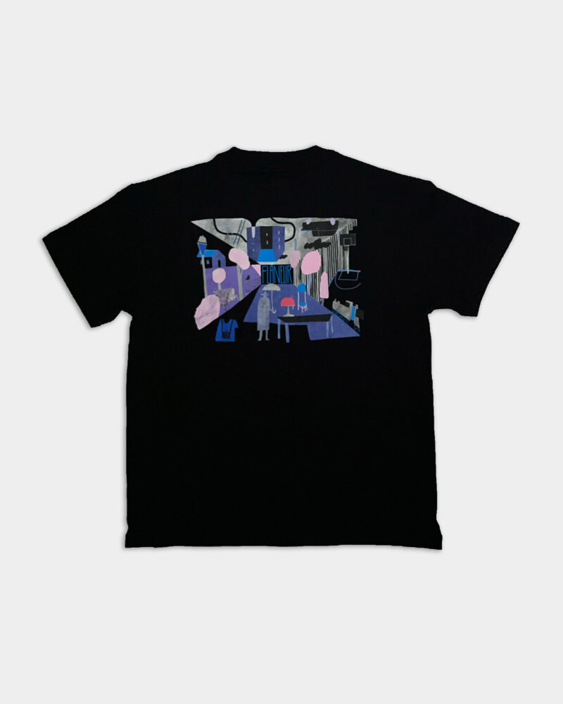 Flaneur Men's Upside Down T Shirt Black F14018