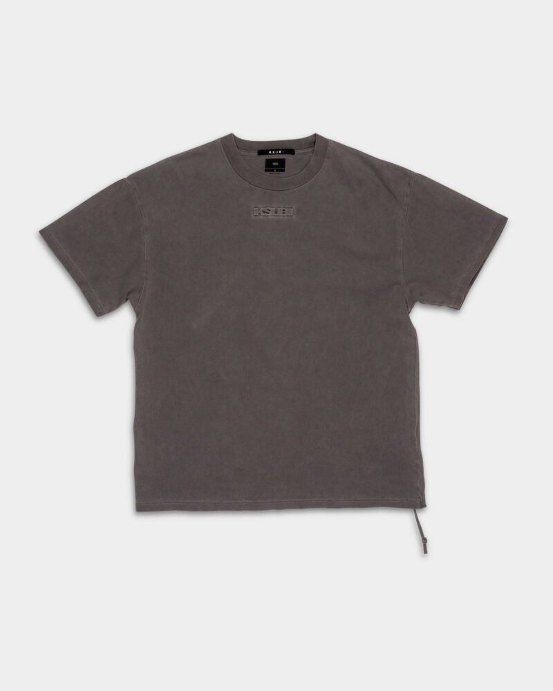 Ksubi Men's Knitted Intruder Ekcess SS Tee Charcoal MSP25TE008 GRY