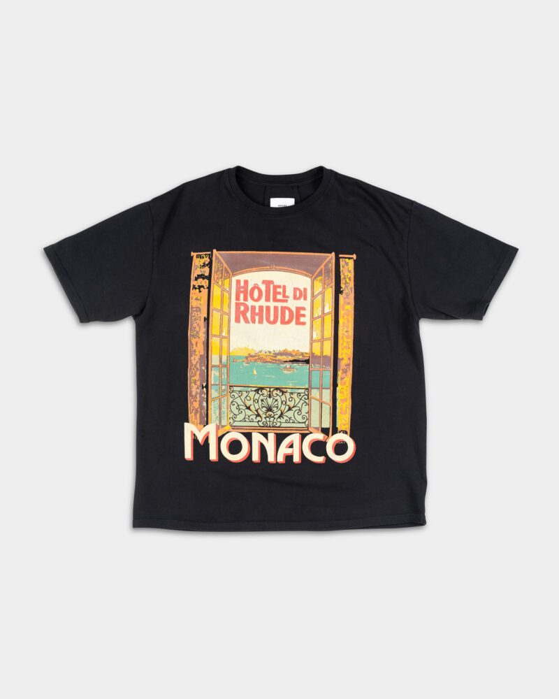 Rhude Men's Hotel Di Monaco Tee Vintage Black RHSS25TT10012 2306