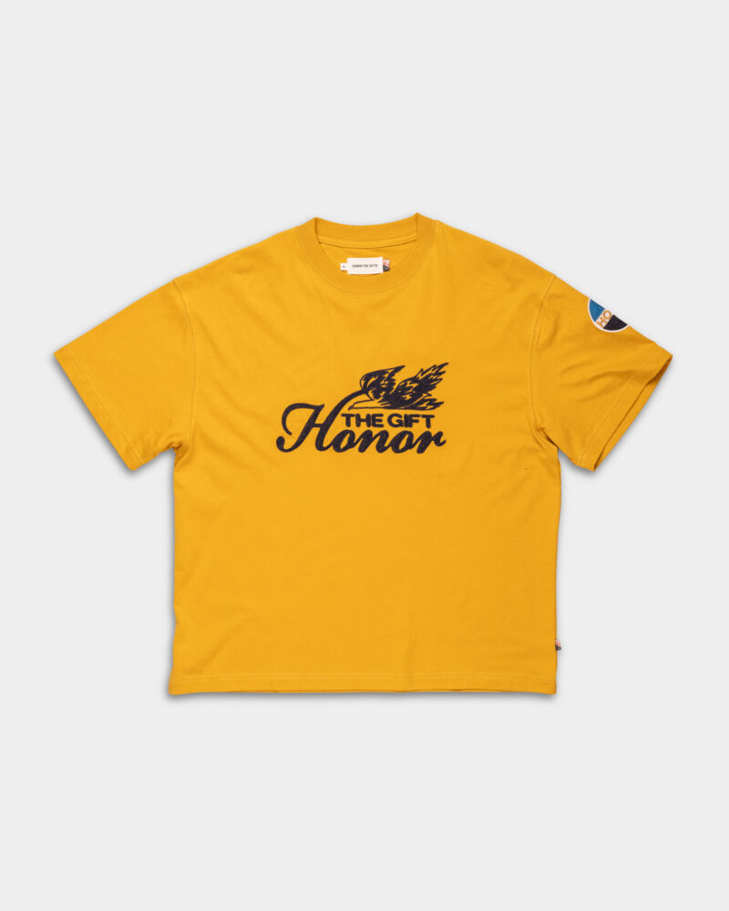 Honor The Gift Men's Auto Club Box Tee Yellow HTG250145 YEL