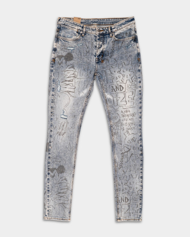 Ksubi Men's Woven Van Winkle Bunker Blue Noize MSP25DJ021 DNM