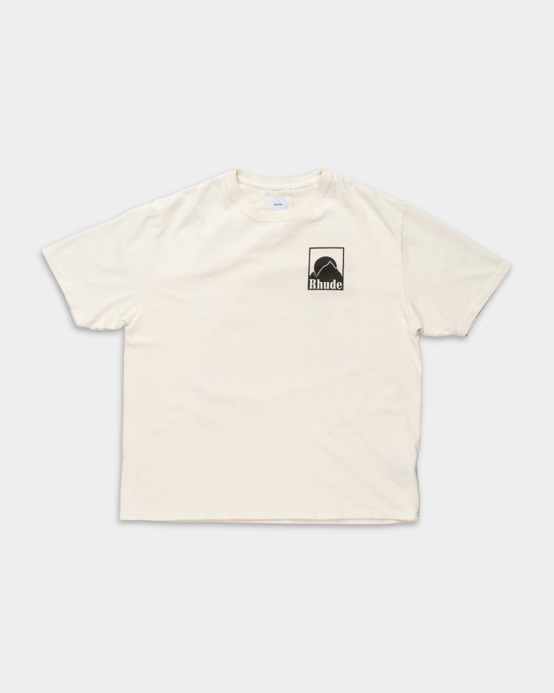 Rhude Men's Moonlight Badge Tee Vintage White RHPS25TT03012 0241
