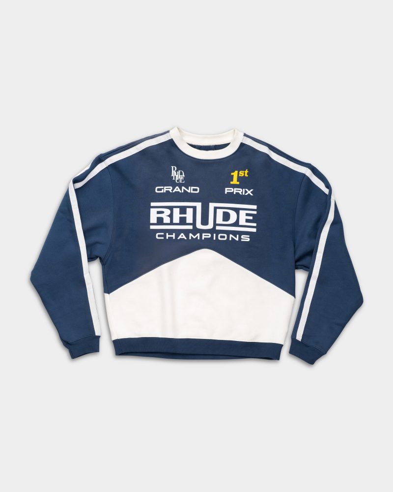 Rhude Men's Champions Crewneck Navy/Vintage White RHPS25ST06012 2334