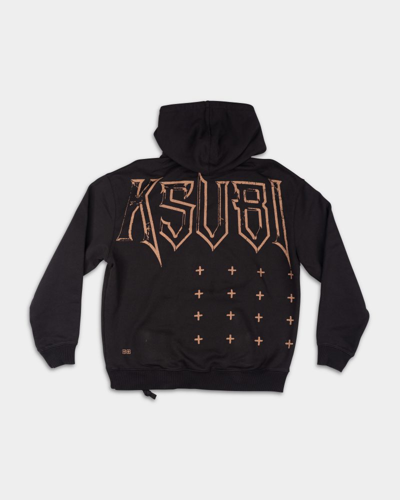 Ksubi Men's Knitted Kingdom Biggie Hoodie Jet Black MSP25FL005 BLK