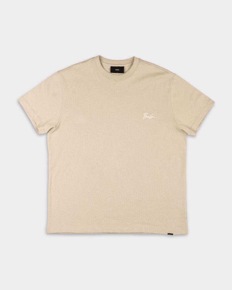 BALR Men's Tape Script T Shirt | B1112.1360-Feather Beige