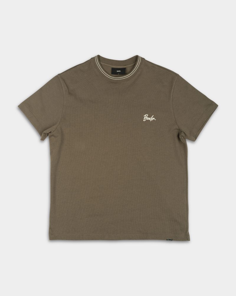 BALR Men's Tape Script T Shirt B1112.1360 Tarmac Grey