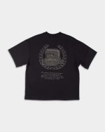 最終お値下げBELPER PRINTED BOWTIE SHIRT BALR Men's Nostalgia Crest T Shirt B1112.1348 Jet Black