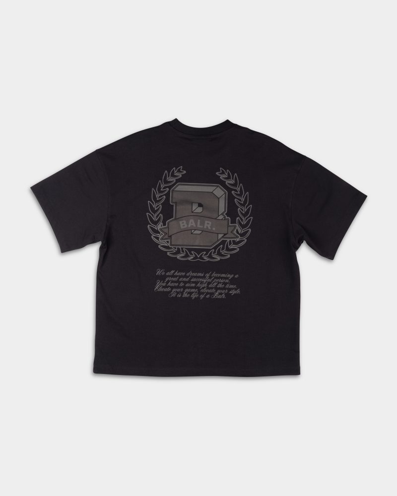BALR Men's GOTL Crest Box T Shirt B1112.1344 Jet Black