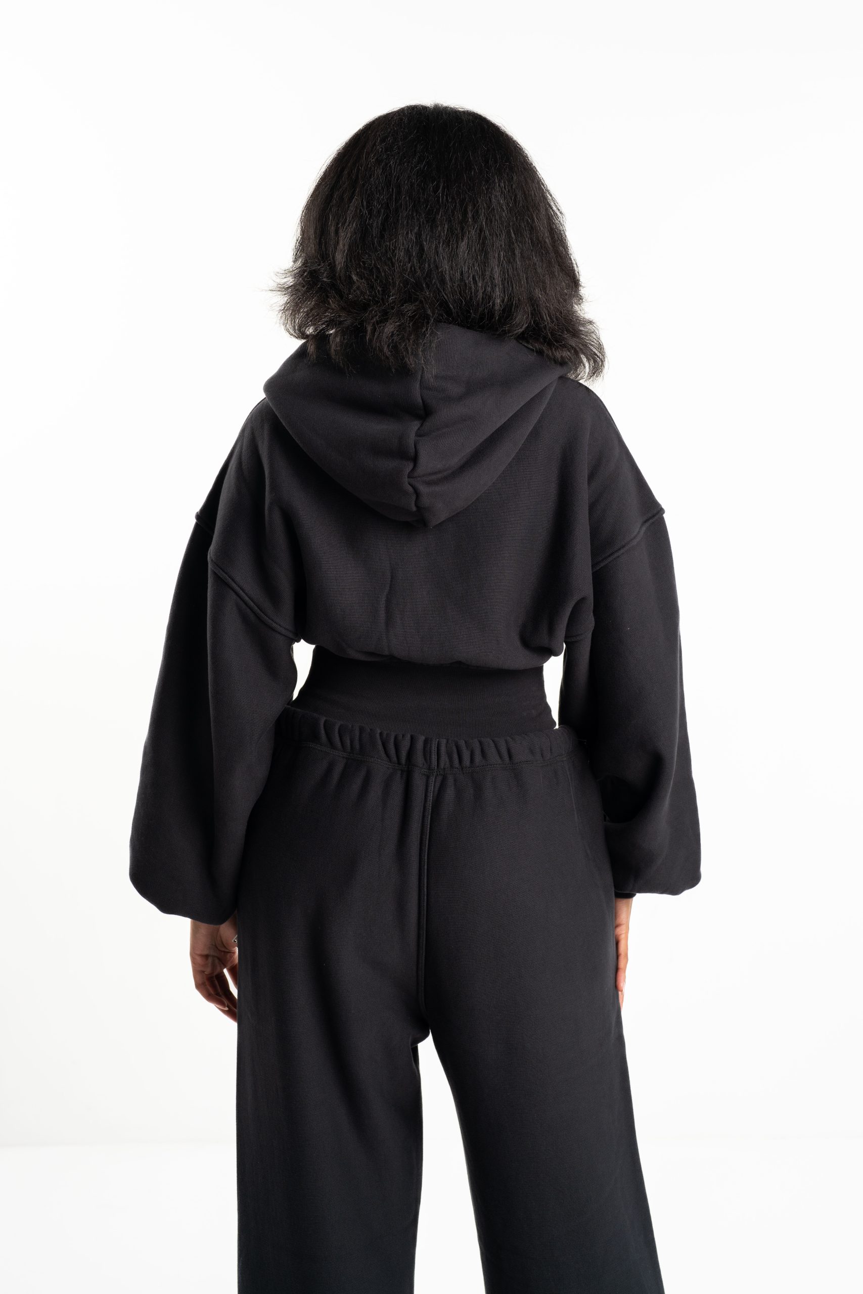 Alexander Wang Women's Cropped Zip Up Hoodie Faded