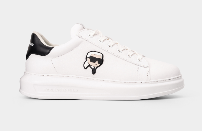(Core) Karl Lagerfeld Men's Kapri NFT Lo Lace Sneaker White Lthr KL52530N 011