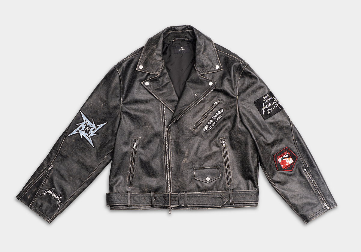 Represent Men's Metallica Leather Jacket MLM173-001 Black