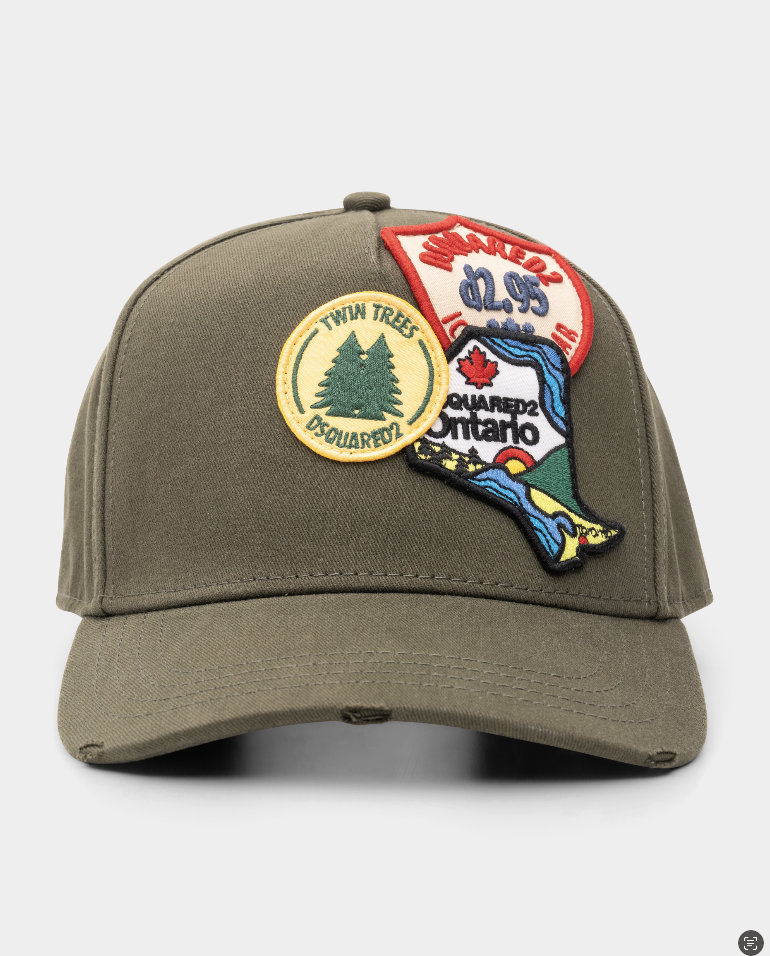 Dsquared2 Men's Canadian Patch Baseball Cap BCM0891 05C00001 8102