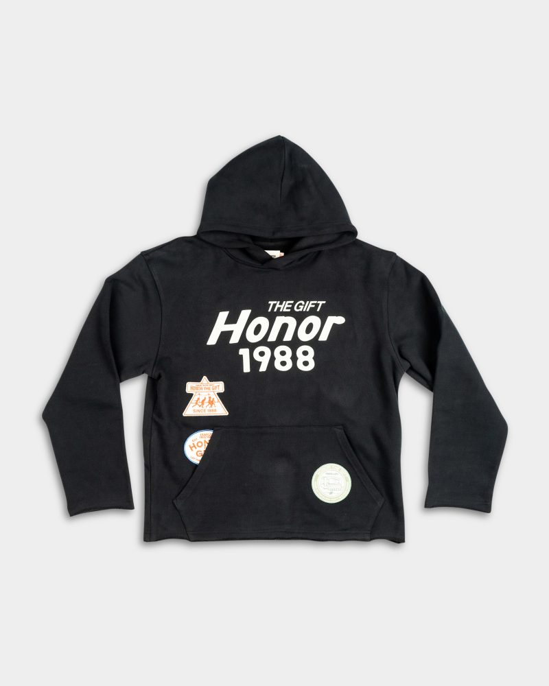 Honor The Gift Men's Patchwork Party Hoodie HTG250253 BLK